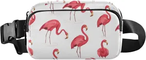 Flamingos Fanny Pack Crossbody Bag for Men Women Belt Bag Bum Bag with Adjustable Strap, Fashion Waist Packs for Travel Running Workout