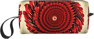Flower Vortex Spiral Cosmetic Bags for Women Portable Makeup Bag Travel Storage Bag Daily Receive BagLarge Capacity Toiletry Bag, White, RXZER23