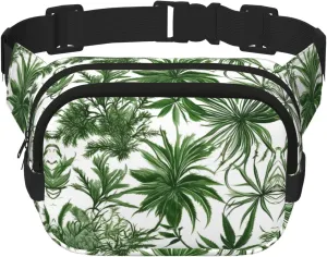 Flowering Herbs and Herbaceous Plants print Large Fanny Packs for Women Cute Cross Body Waist Bag Fashionable Fanny Pack