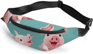 Flying Piglets Crossbody Fanny Pack Waist Packs Adjustable Shoulder Bags Sling Bag for Hiking Running Cycling