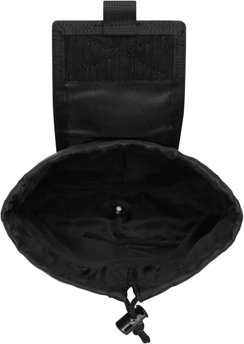 Folding Dump Pouch for Duty/Battle/Range Belt Roll Up MOLLE Magazine Drop Pouch Drawstring Open Mag/Tool Recovery Waist Bag Utility Storage Pack for Hunting Shooting