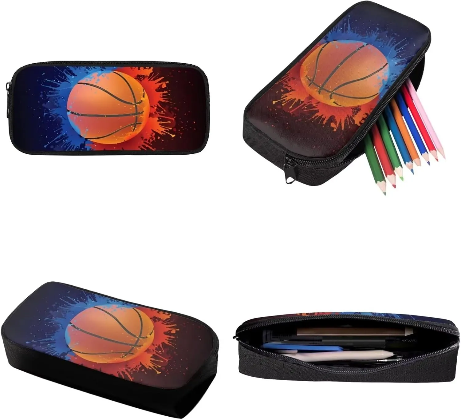 FOR U DESIGNS Fire Basketball Printed Boys School Backpacks Travel Rucksack Book Bag