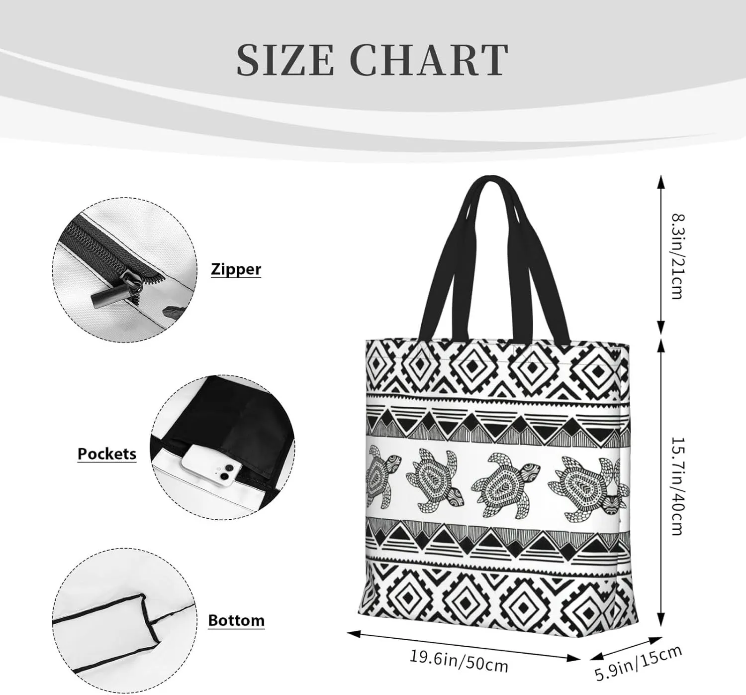 Formulas Shapes Theory Math Lesson Word Print Tote Bag Shoulde Bag Handbag Grocery Bags Reusable For Office Shopping Travel