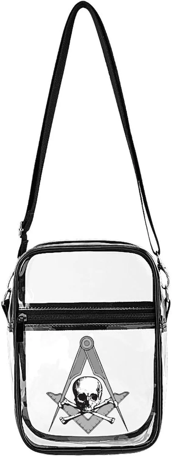 Freemasonry Sacred Masonry Unisex Small Crossbody Bags Transparent Shoulder Bag Adjustable Strap Sling Bag