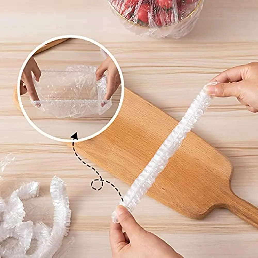 Fresh Keeping Bags, Plastic Sealing Bags Food Cover, Universal Kitchen Wrap Seal Fresh Keeping Caps Fresh Keeping Bags Covers,Plastic Stretchable Food Covers for Leftover And Meal Prep (300PCS)