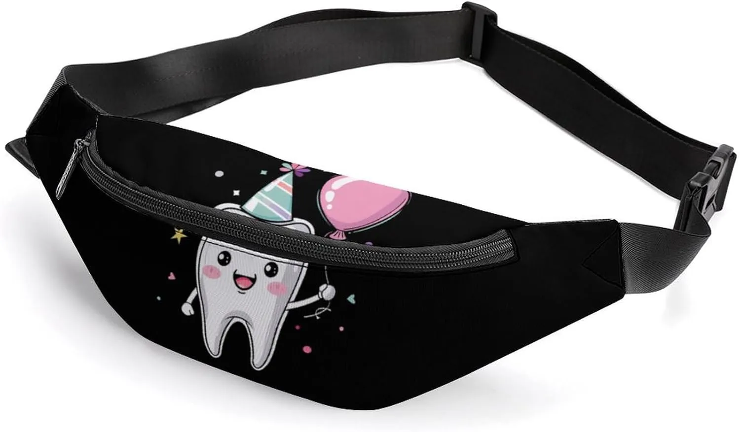 Funny Tooth Crossbody Fanny Pack Waist Packs Adjustable Shoulder Bags Sling Bag for Hiking Running Cycling