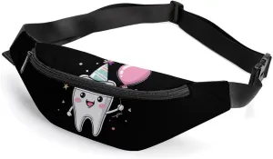 Funny Tooth Crossbody Fanny Pack Waist Packs Adjustable Shoulder Bags Sling Bag for Hiking Running Cycling