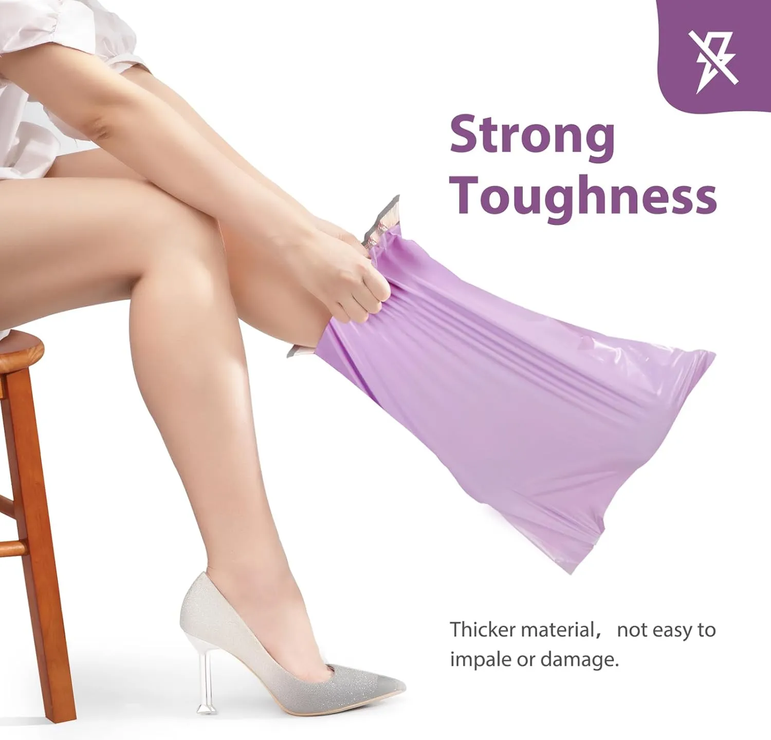 Fuxury Large Poly Mailers 19x24 Inch 100 Pcs, Waterproof Shipping Bags for Clothing, Strong Adhesive Shipping Envelopes for Small Business Suppliers, Self Seal Mailers Poly Bags Mailing Bags Purple