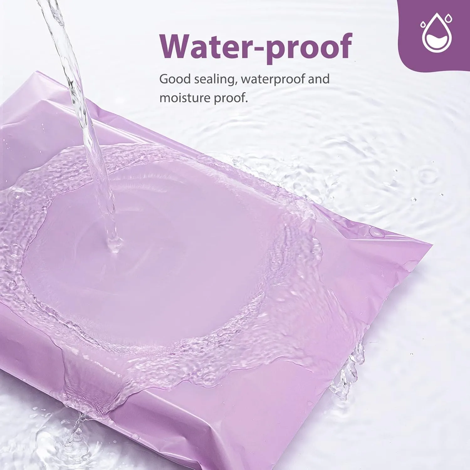 Fuxury Large Poly Mailers 19x24 Inch 100 Pcs, Waterproof Shipping Bags for Clothing, Strong Adhesive Shipping Envelopes for Small Business Suppliers, Self Seal Mailers Poly Bags Mailing Bags Purple