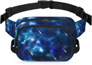 Galaxy Fanny Pack for Men Women Galaxy Print Crossbody Waist Bag with Adjustable Strap, Waterproof Belt Bag for Travel Walking Running Hiking Cycling Outdoors Workout