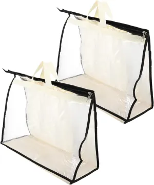 Gatuida 2pcs Luxury Handbag Organizers Waterproof Storage Bag Metal Zipper Large Size Your Bags
