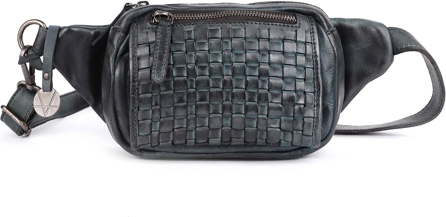Genuine Leather Waist Bag Unisex, Waist Bag for Travel Trendy Casual Travelling Essentials Kept Bag Stylish, Durable, and Secure Travel Companion(VL-094-GREY)