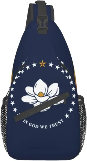 GeRRiT Mississippi State Flag Print Small Backpack Sling Bag For Women Men, Chest Bag Daypack Crossbody For Travel Sport, SB-122