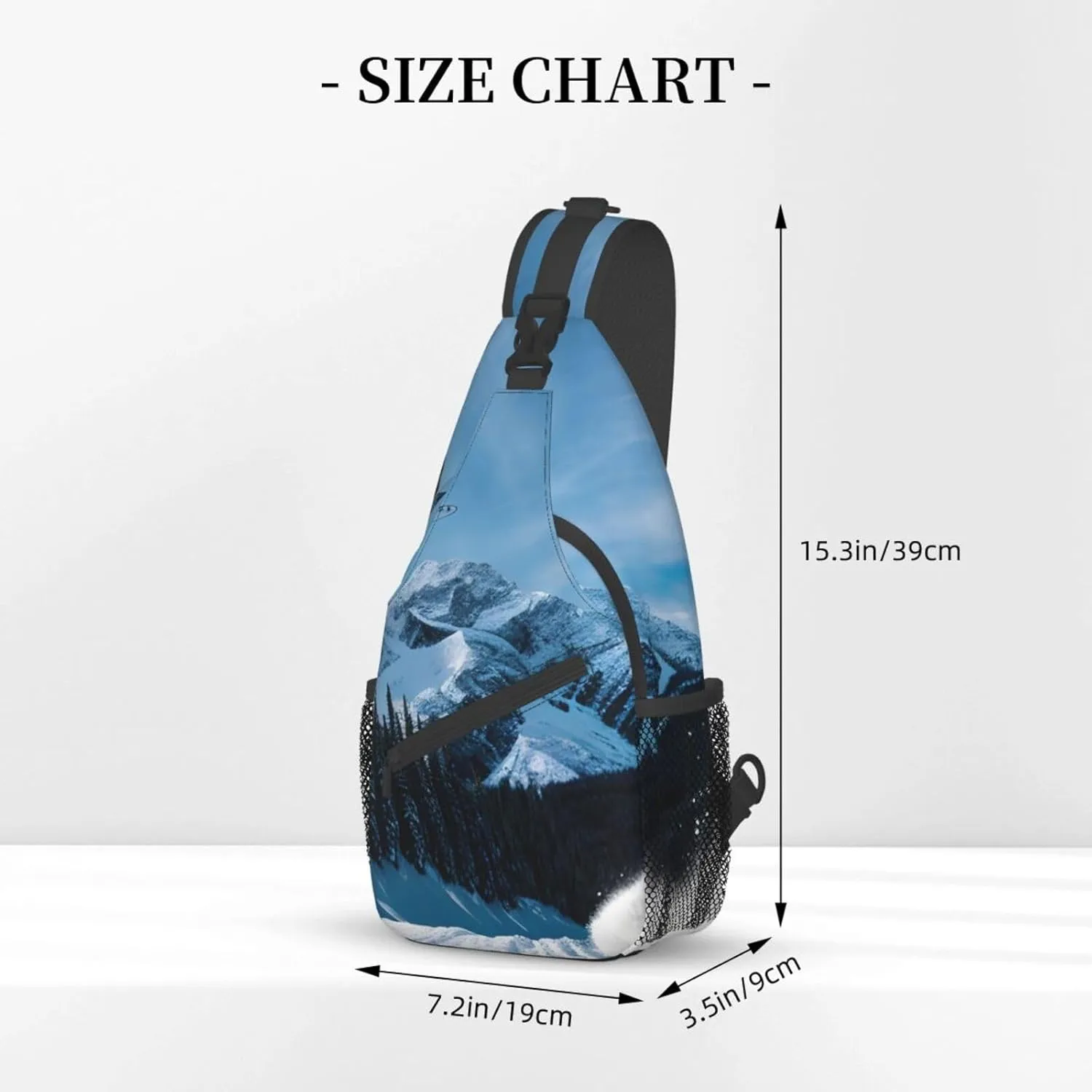 GeRRiT Snowboarding Print Small Backpack Sling Bag For Women Men, Chest Bag Daypack Crossbody For Travel Sport, SB-122
