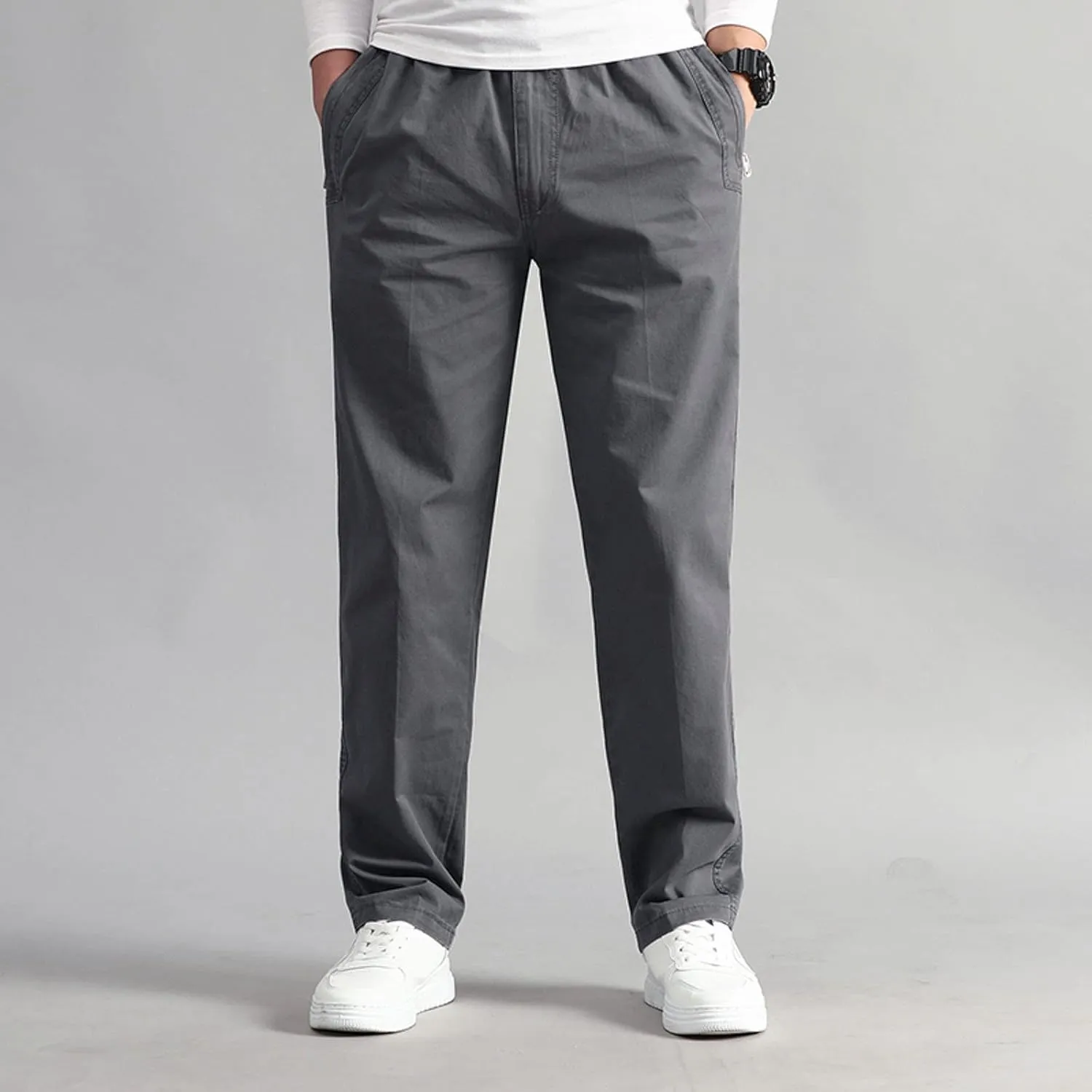GIERIDUC Plaid Dress Pants for Men's Mens Work Trousers with Knee Pads Best Workout Pants for Men Corduroy Men's Pants Slim