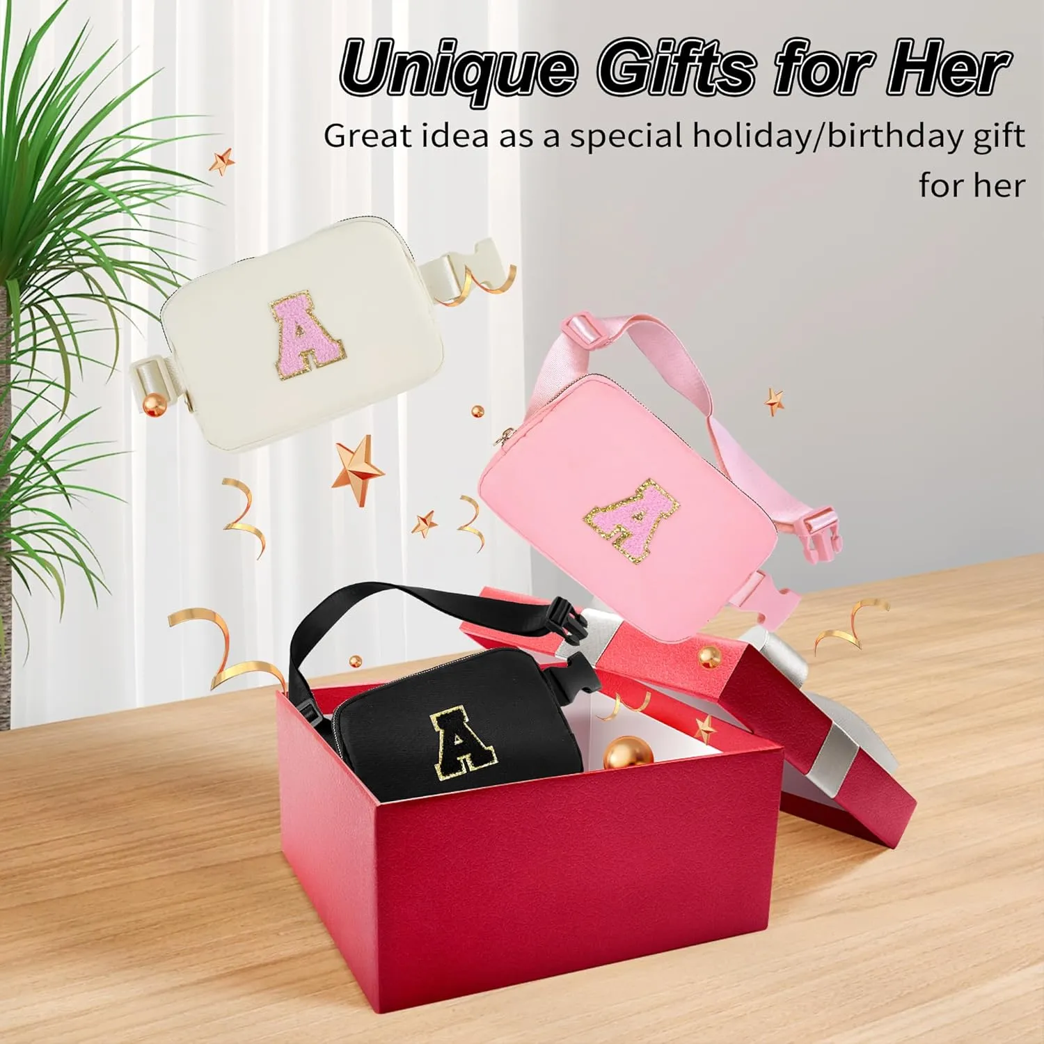 Gifts for Girls 3 4 5 6 7 8 9 10 11 12 Year Old Teens Kids Daughter Sister Gifts for Women Her - Fanny Pack Belt Bag Cute Stuff for Girls Women Teen Trendy Crossbody Bags | Peach,A