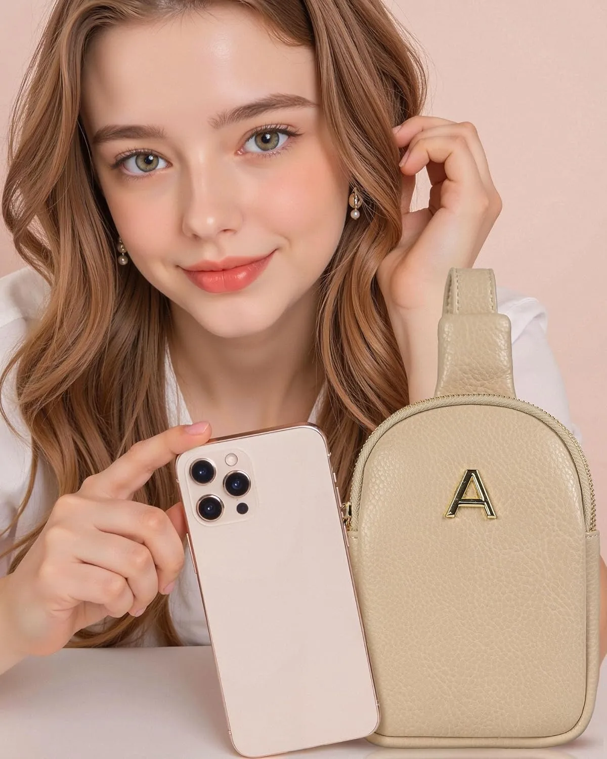 Gifts for Women Teen Girls, Monogram Mini Crossbody Bags for Women Girls, Personalized Graduation Teacher Gifts, Over The Shoulder Bags, Phone Purse for Daily Essentials, Sister Gifts