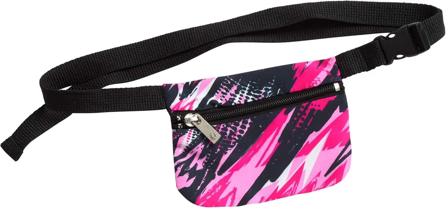 Girls Athletic Shorts - 4 Pack Woven Activewear Dolphin Shorts for Girls with Fanny Pack (Sizes: 4-16)