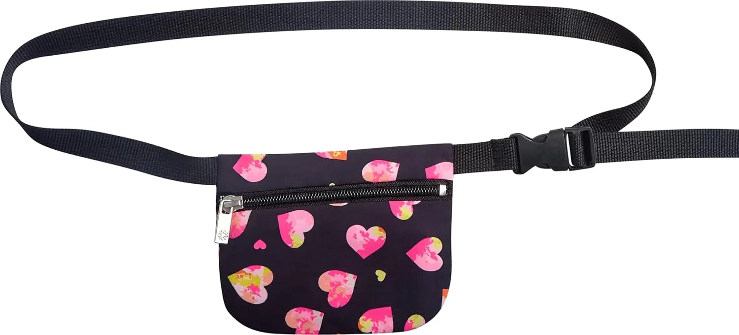 Girls Athletic Shorts - 4 Pack Woven Activewear Dolphin Shorts for Girls with Fanny Pack (Sizes: 4-16)