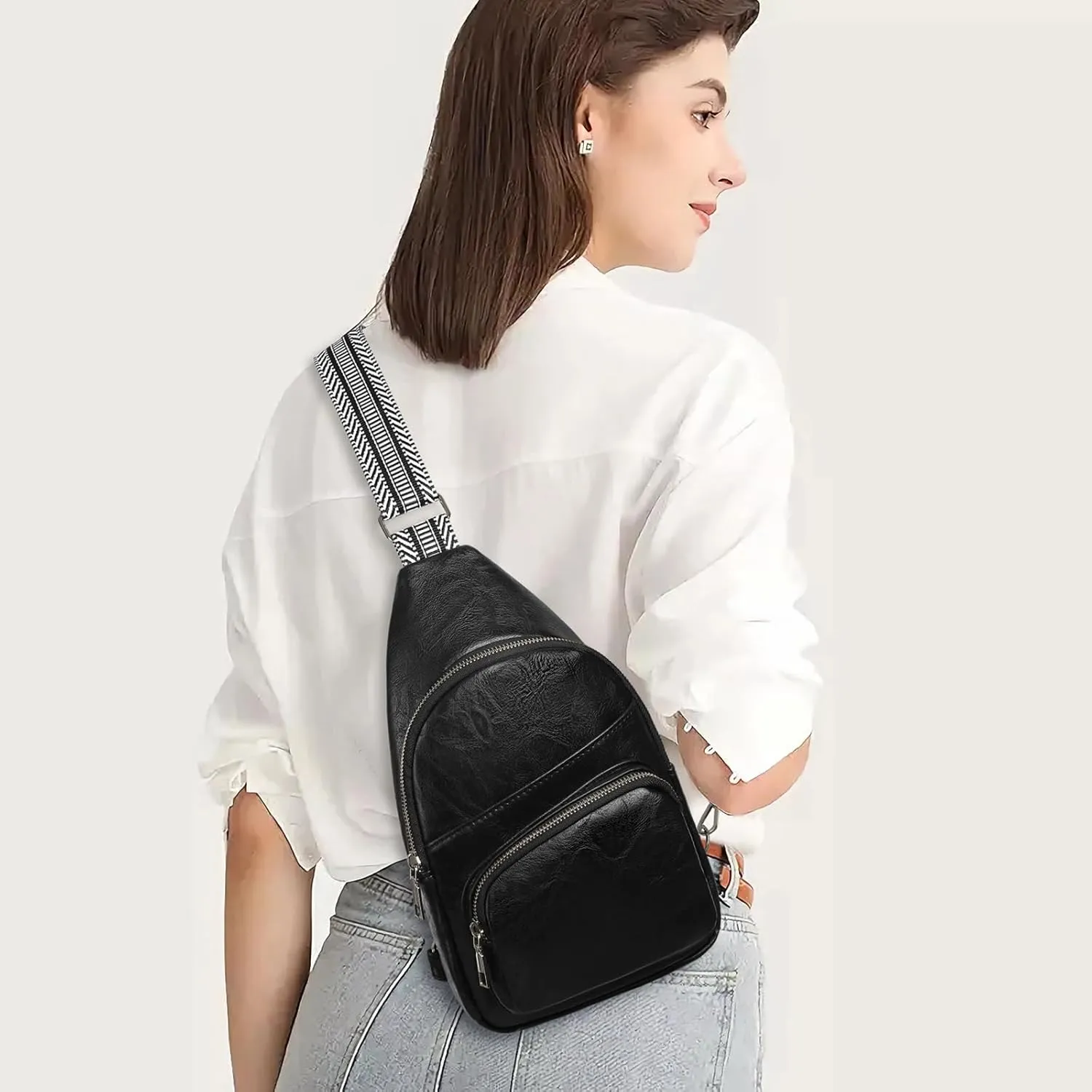 GOIACII Shoulder Bag Women Leather Sling Crossbody Bag