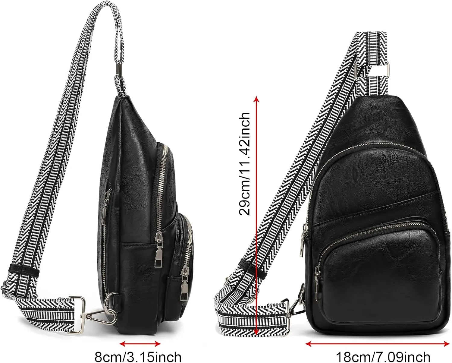 GOIACII Shoulder Bag Women Leather Sling Crossbody Bag