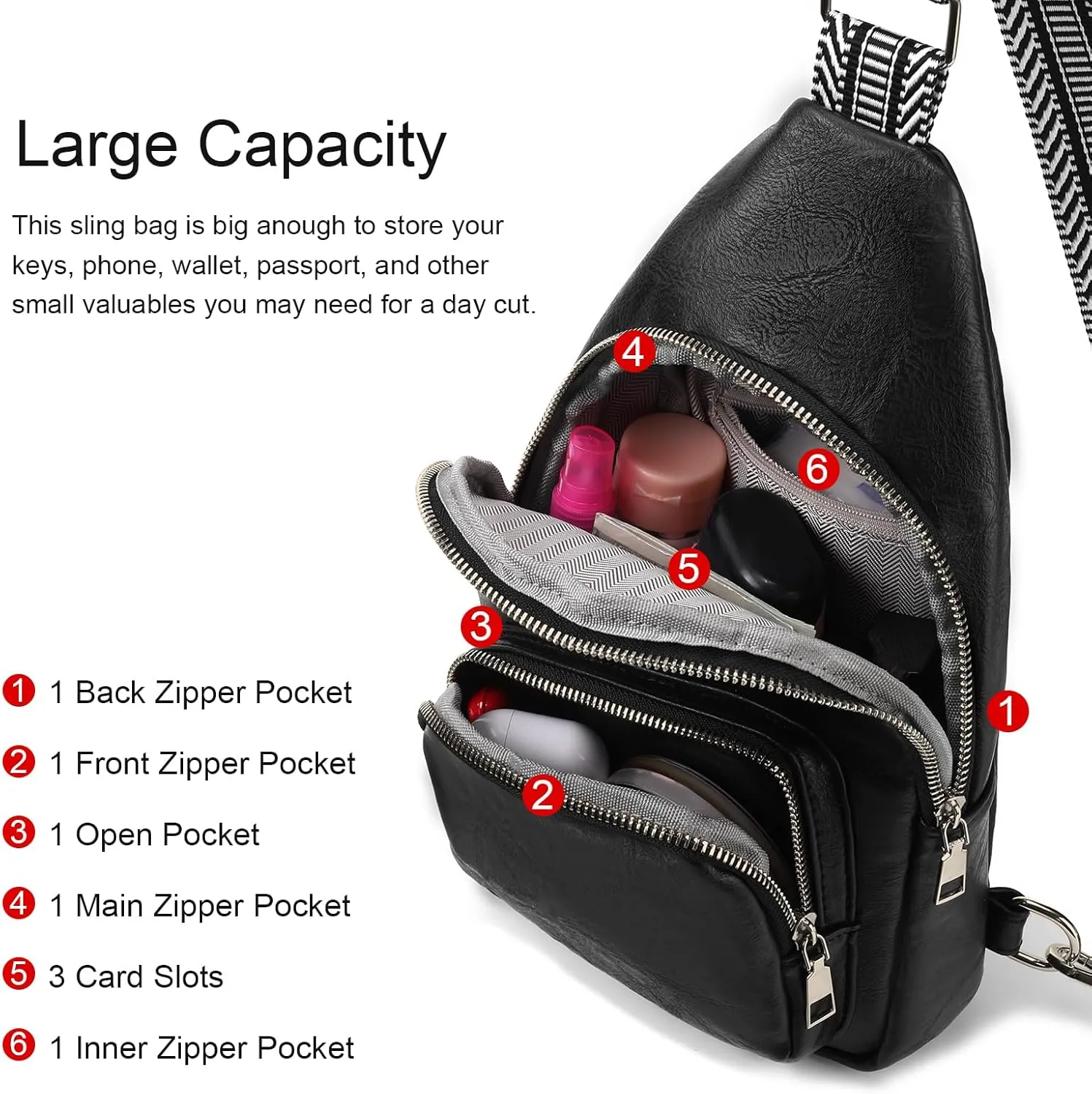 GOIACII Shoulder Bag Women Leather Sling Crossbody Bag