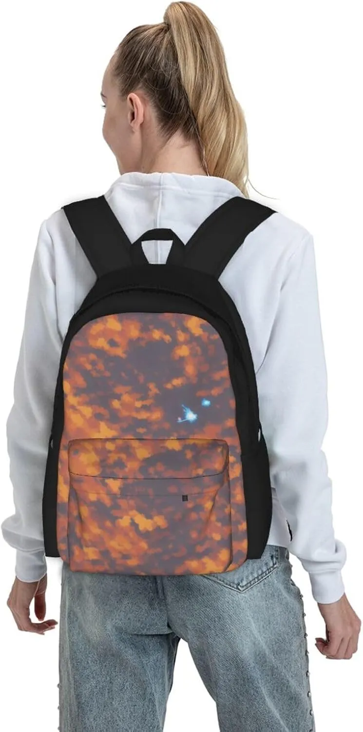 Gold Texture Printed Pattern Backpack Printing Lightweight Casual Backpack Shoulder Bags Large Capacity Laptop Backpack