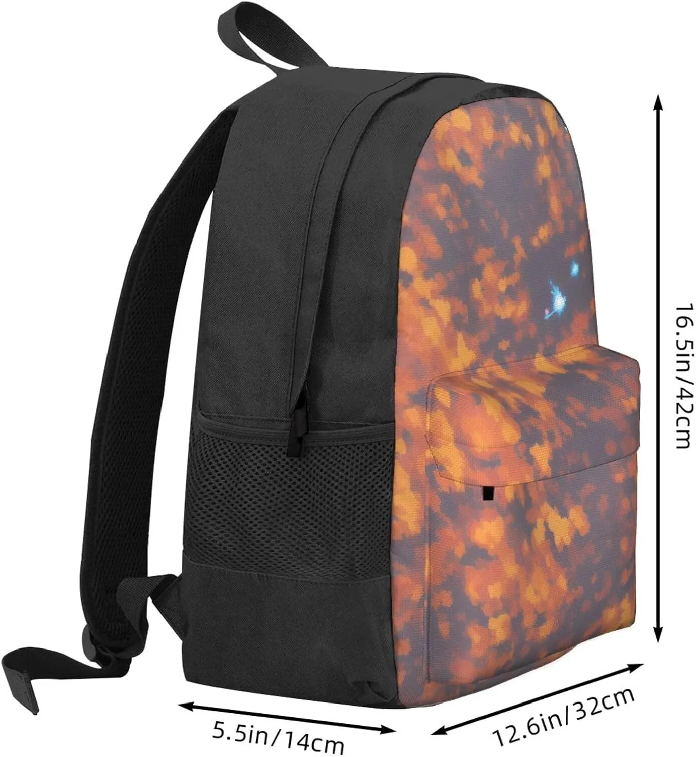Gold Texture Printed Pattern Backpack Printing Lightweight Casual Backpack Shoulder Bags Large Capacity Laptop Backpack