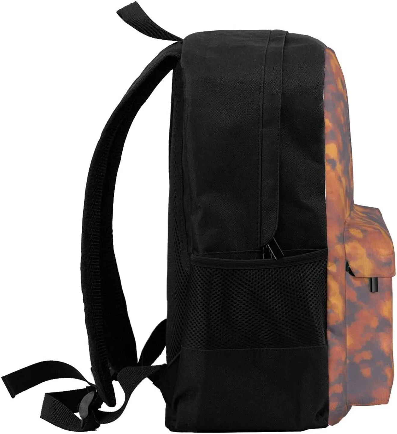 Gold Texture Printed Pattern Backpack Printing Lightweight Casual Backpack Shoulder Bags Large Capacity Laptop Backpack
