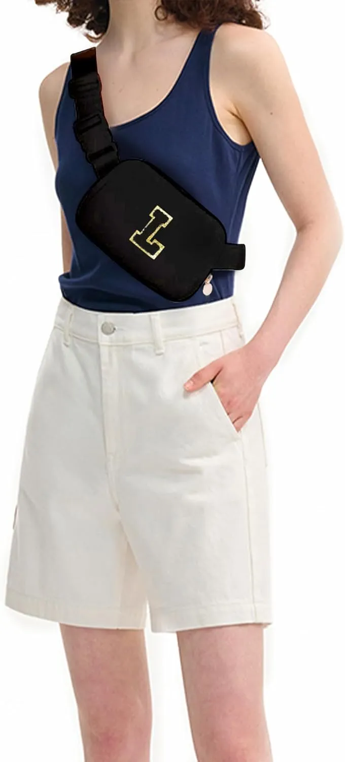 Graduation Gifts for Him - Men's Crossbody Belt Sling Waist Travel Sport Running Bag, Black