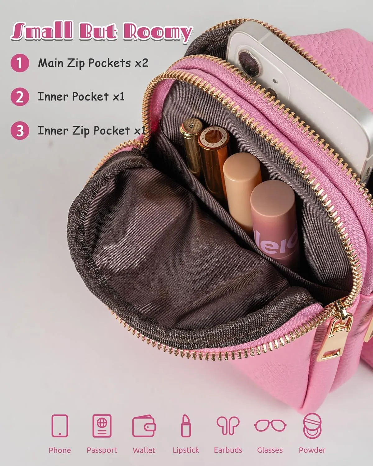 Graduation Gifts, Initial Crossbody Bags for Women Girls, Lightweight Mini Shoulder Bag, Leather Waterproof Sling Bag, Monogrammed Gifts for Teens, Cute Trendy Stuff, Travel Essentials