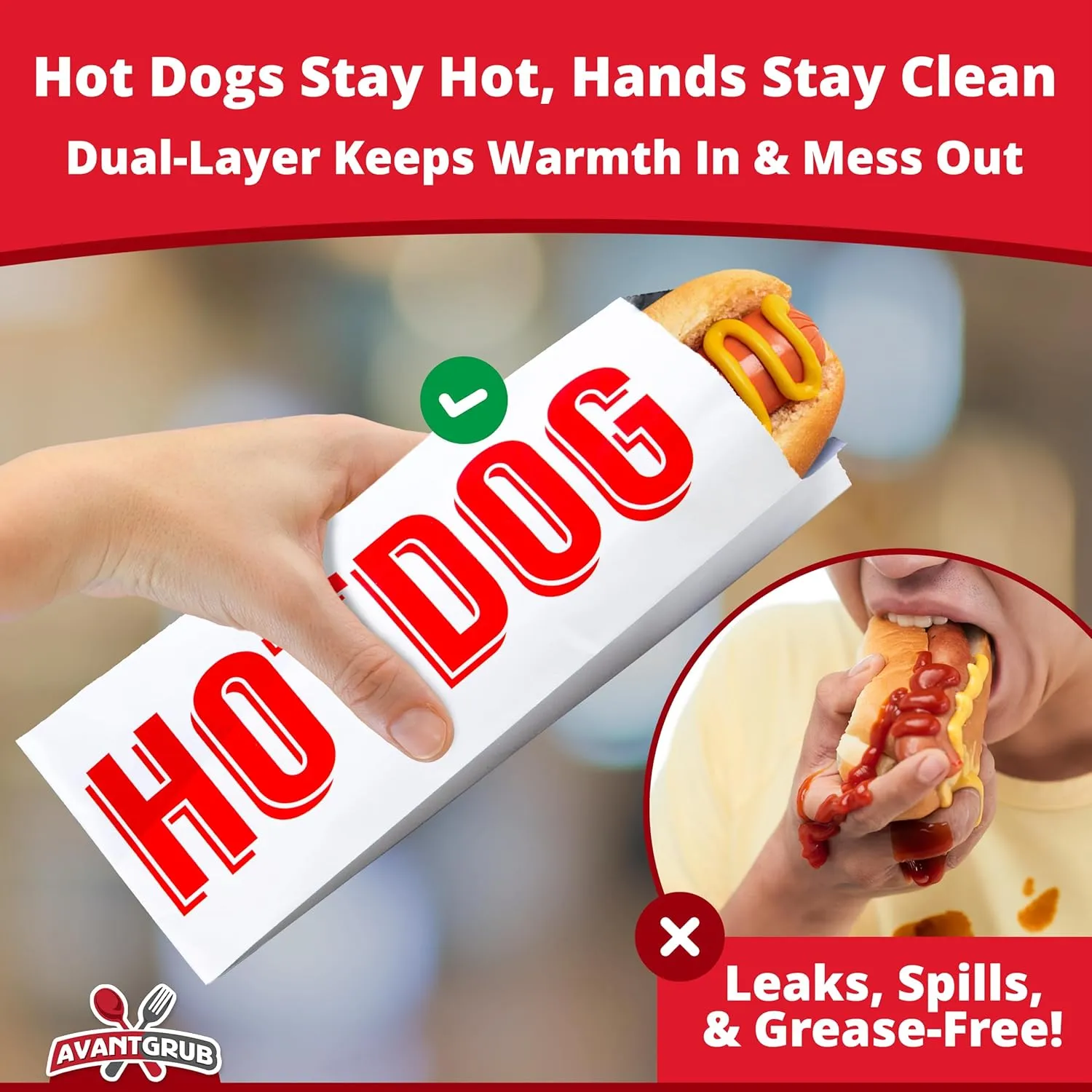 Grease-proof, Warming Foil Hotdog Wrapper Bags 200pk. Classic HotDog Bags in Aluminum Wrap, Keep Hot Dog Warm and Fresh. Super Durable Perfect Party Supplies for Carnival, Fundraiser, Concession Stand