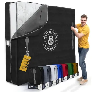 Greatjob Mattress Bags with 8 Handles - Full Size - Extra-Thick Storage with Zipper