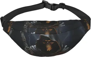 Grim-Reaper Fanny Packs for Men Women Waist Packs Large Crossbody Belt Bag Bum Bag with Adjustable Strap