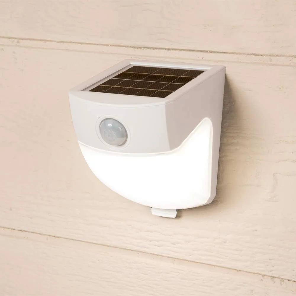 HALO Solar Outdoor LED Light – Motion Sensor – Flood & Security Wedge Light – 120 Degree Coverage - White
