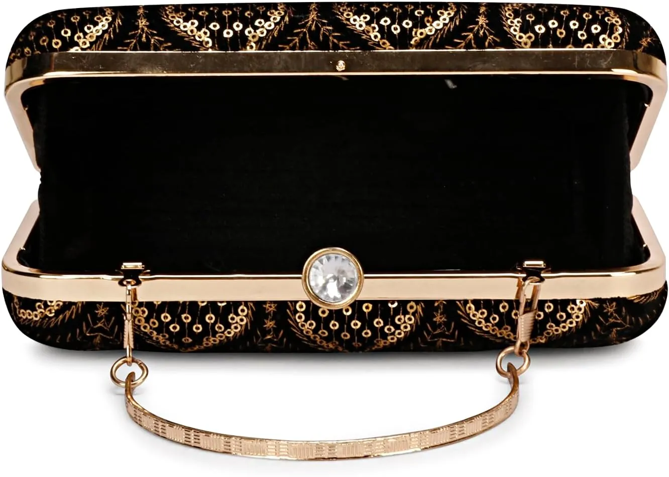 Hand Crafted Designer Box Clutch, Zari Embroidery Clutch - Hand Clutch For Women