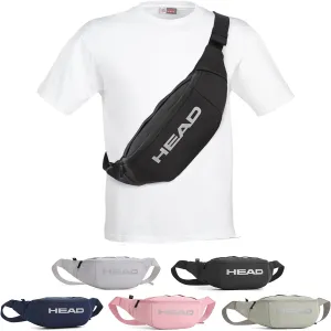 HEAD Waterproof Fanny Pack for Men Women, Crossbody Waist Bag Pack Belt Bag for Travel/Running, Sport Gym Chest Bags for Cycling/Hiking/Walking (Black)