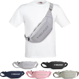 HEAD Waterproof Fanny Pack for Men Women, Crossbody Waist Bag Pack Belt Bag for Travel/Running, Sport Gym Chest Bags for Cycling/Hiking/Walking (Grey)