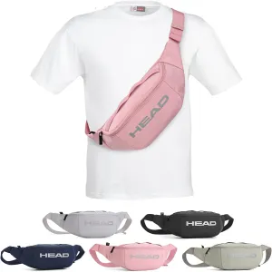 HEAD Waterproof Fanny Pack for Men Women, Crossbody Waist Bag Pack Belt Bag for Travel/Running, Sport Gym Chest Bags for Cycling/Hiking/Walking(Pink)