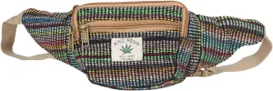 Hemp Fanny Pack,Adjustable Waist and Multiple Pockets,Waist Bag & for all purpose (Multi- Black)