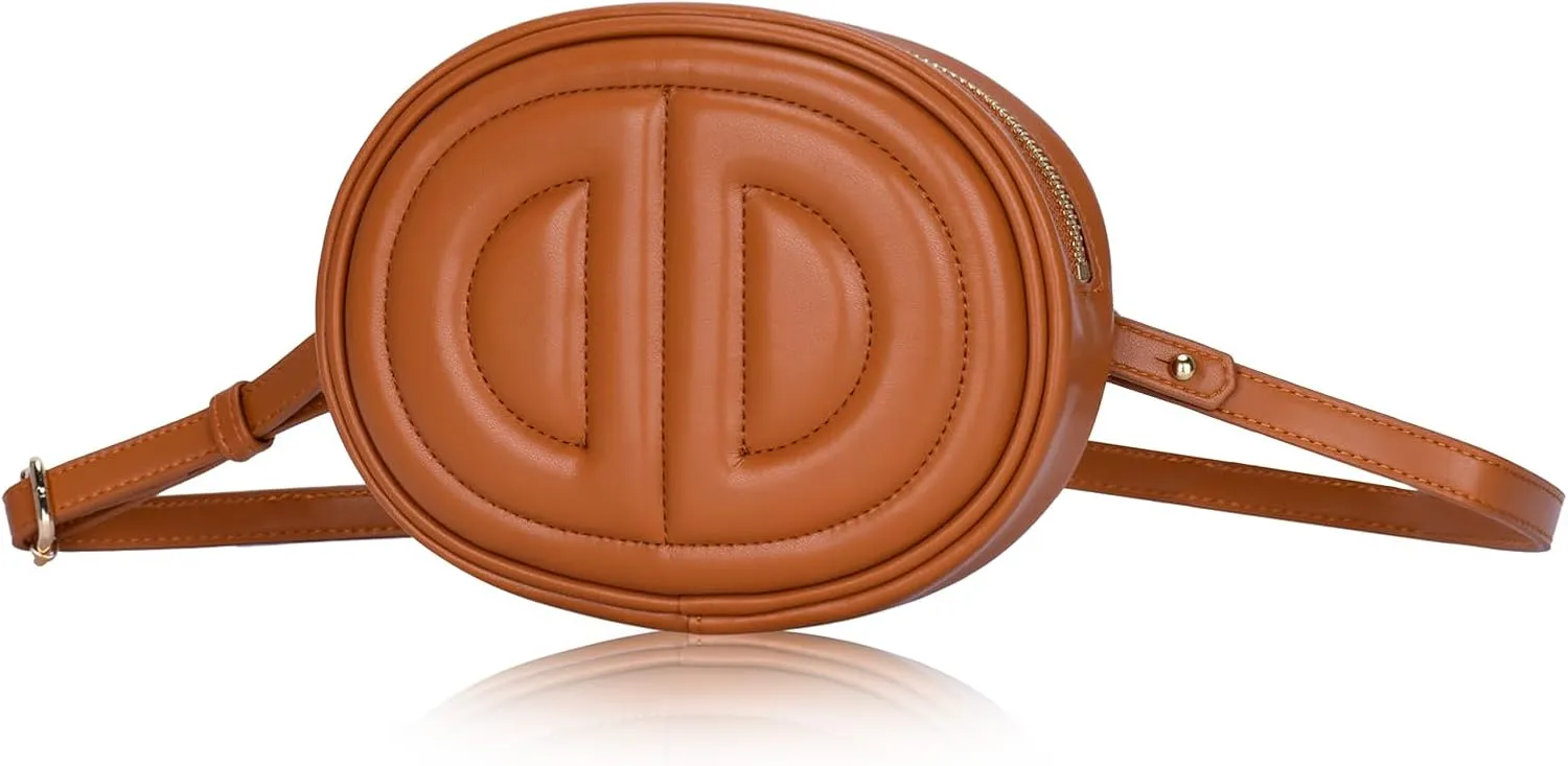 Her crossbody bag, Leather fanny pack for women,Fashion Brown crossbody, Popular exquisite waterproof bag for women.