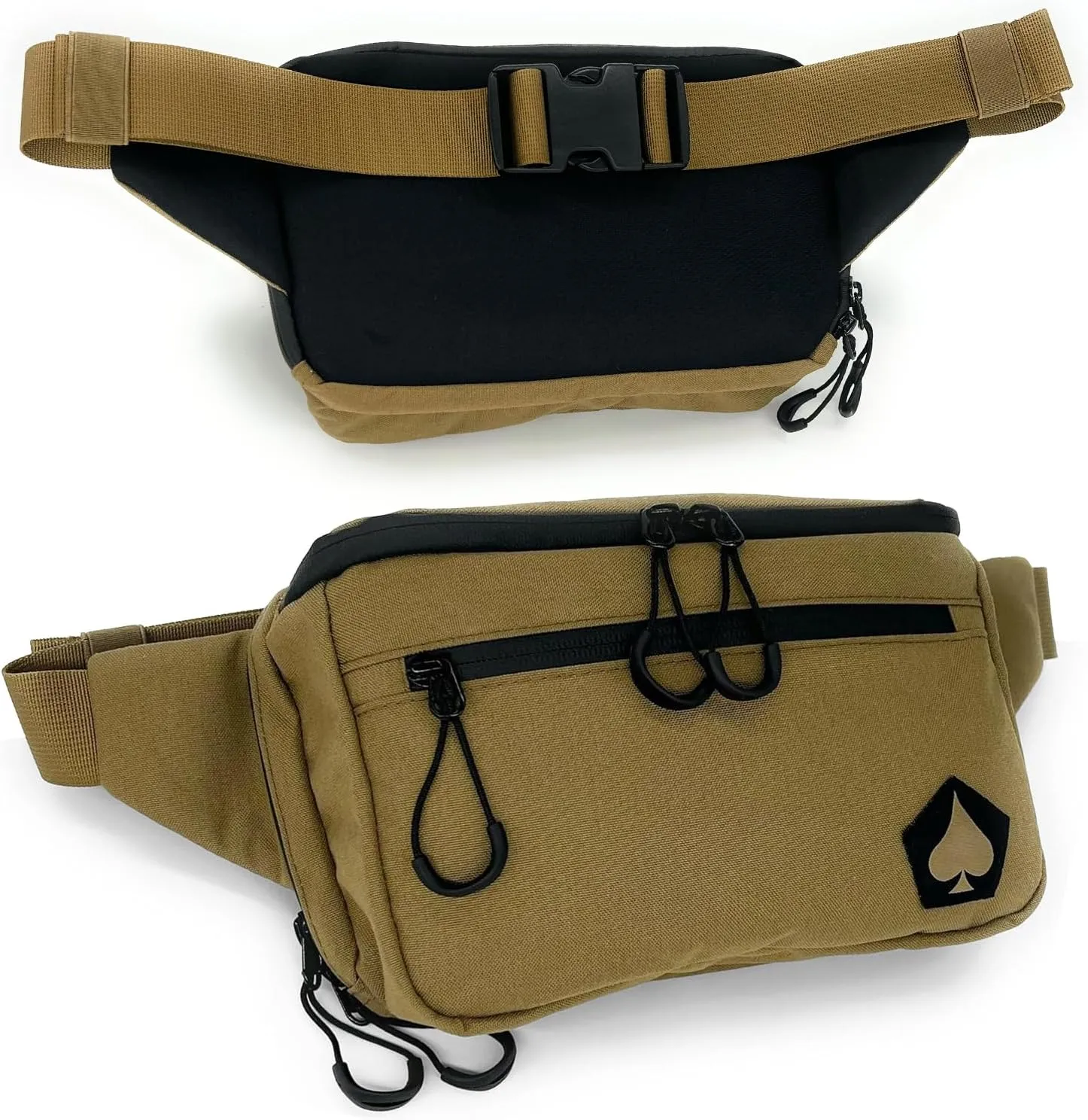 HighSpeedDaddy Concealed Carry Fanny Pack - 500D Water-Resistant Nylon, Quick Access CCW Pocket, YKK AquaGuard Zippers, EDC Bag with Adjustable Waist (upto 49"), Everyday Carry for Men & Women - Brown