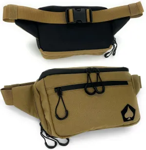 HighSpeedDaddy Concealed Carry Fanny Pack - 500D Water-Resistant Nylon, Quick Access CCW Pocket, YKK AquaGuard Zippers, EDC Bag with Adjustable Waist (upto 49"), Everyday Carry for Men & Women - Brown