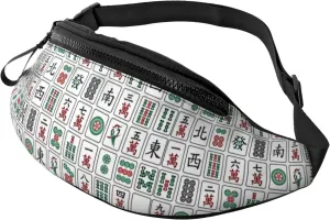 Hiking Fanny Pack Mahjong China Culture Hipster Crossbody Waist Bag Lightweight Belt Bag