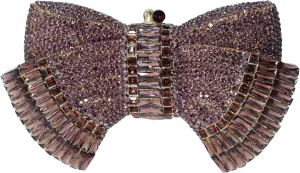 HUANG ZHUANG Bowknot Luxury Crystal Clutch Women Glitter Rhinestone Evening Bag for Party Wedding