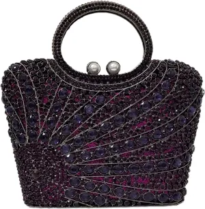 HUANG ZHUANG Elegant Crystal Basket Clutch Women Rhinestone Evening Bag Wedding Formal Party Banquet Purses Handbag