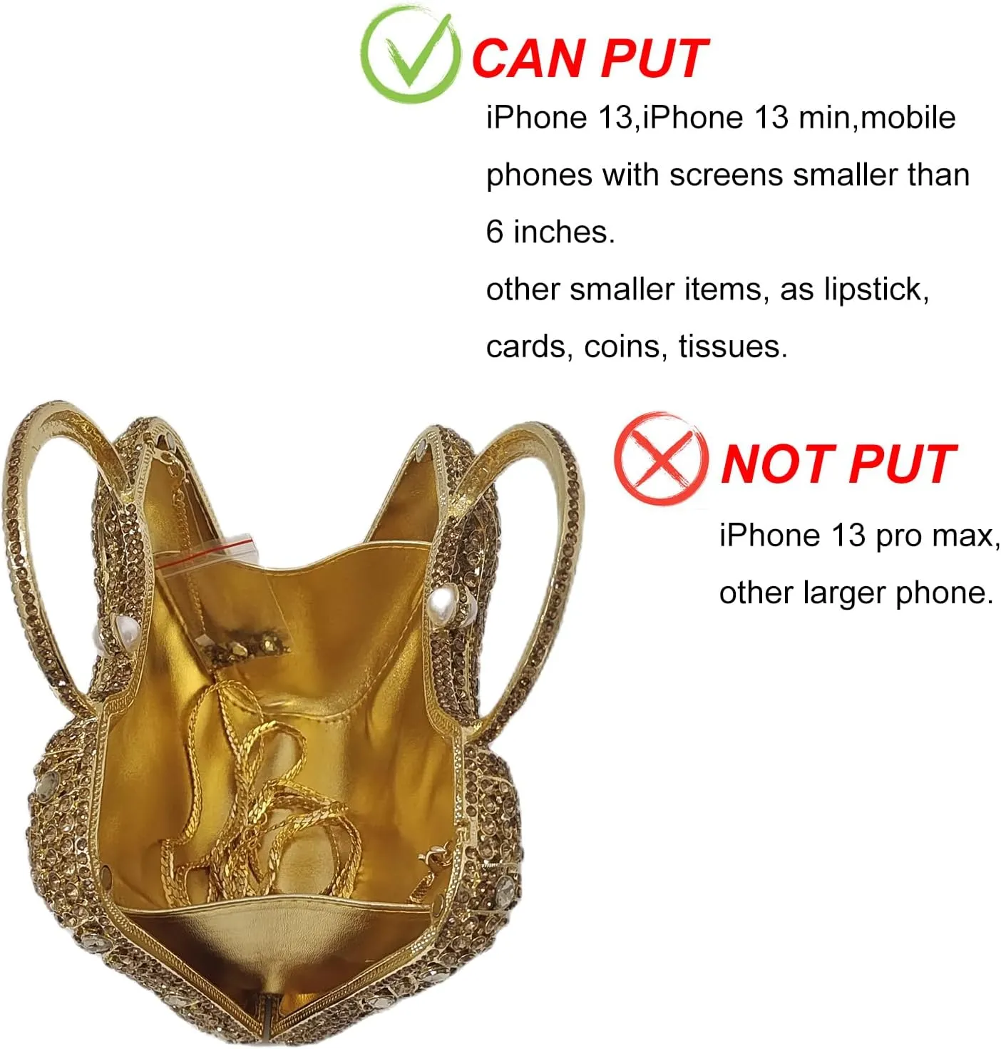 HUANG ZHUANG Elegant Crystal Basket Clutch Women Rhinestone Evening Bag Wedding Formal Party Banquet Purses Handbag
