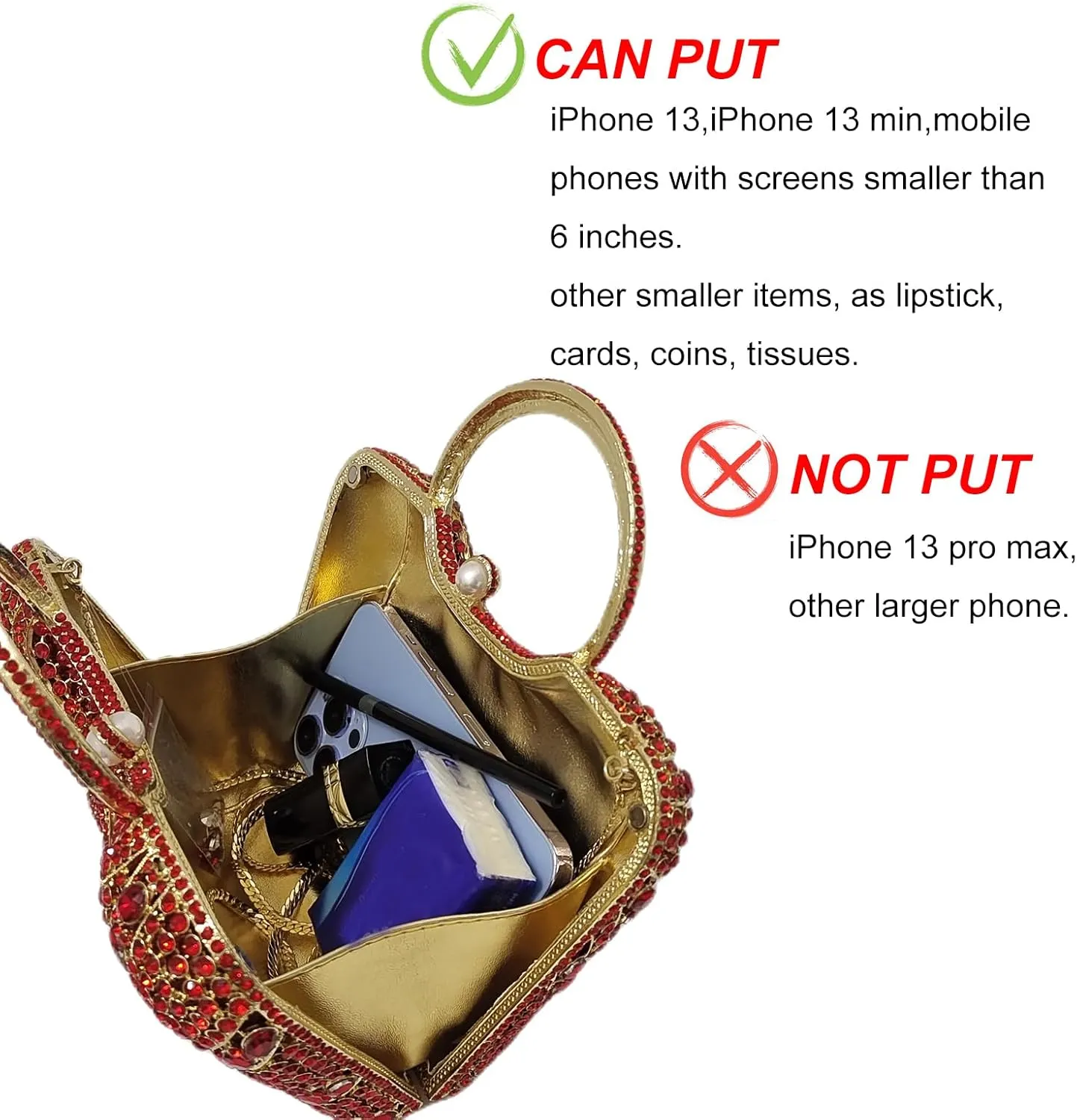 HUANG ZHUANG Elegant Crystal Basket Clutch Women Rhinestone Evening Bag Wedding Formal Party Banquet Purses Handbag