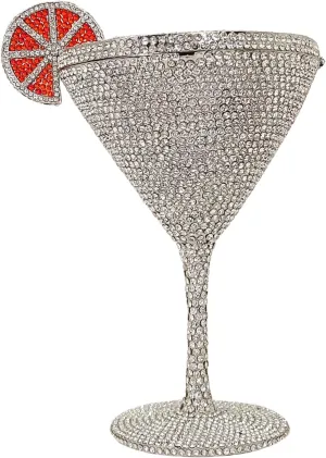 HUANG ZHUANG Goblet Evening Bag Women Cocktail Cup Rhinestone Clutch Purse Funny Crystal Party Bag Cute Prom Handbag