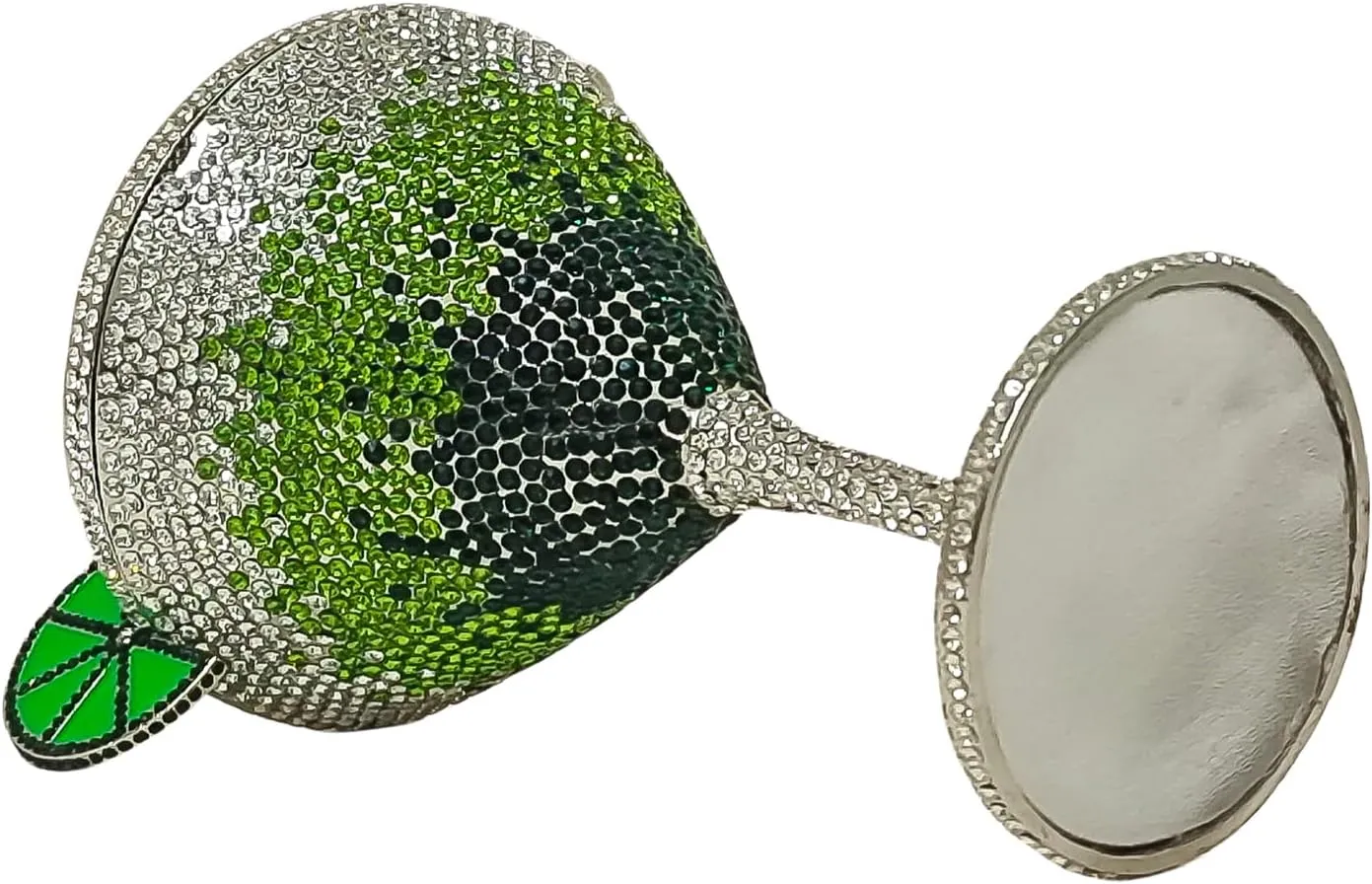 HUANG ZHUANG Goblet Evening Bag Women Cocktail Cup Rhinestone Clutch Purse Funny Crystal Party Bag Cute Prom Handbag